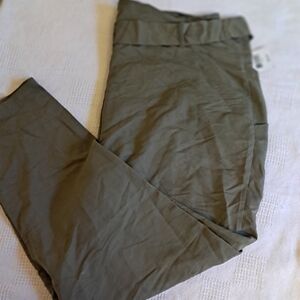 Womens 1x olive green wide leg pants